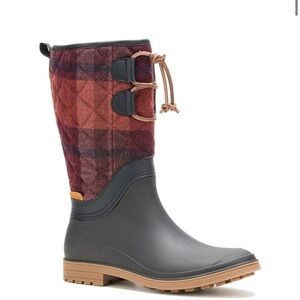 NEW Women Kamik Red and Black Plaid Winter Boots